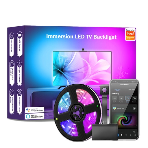 [TI-TV-CA] Luces LED para TV con Cámara